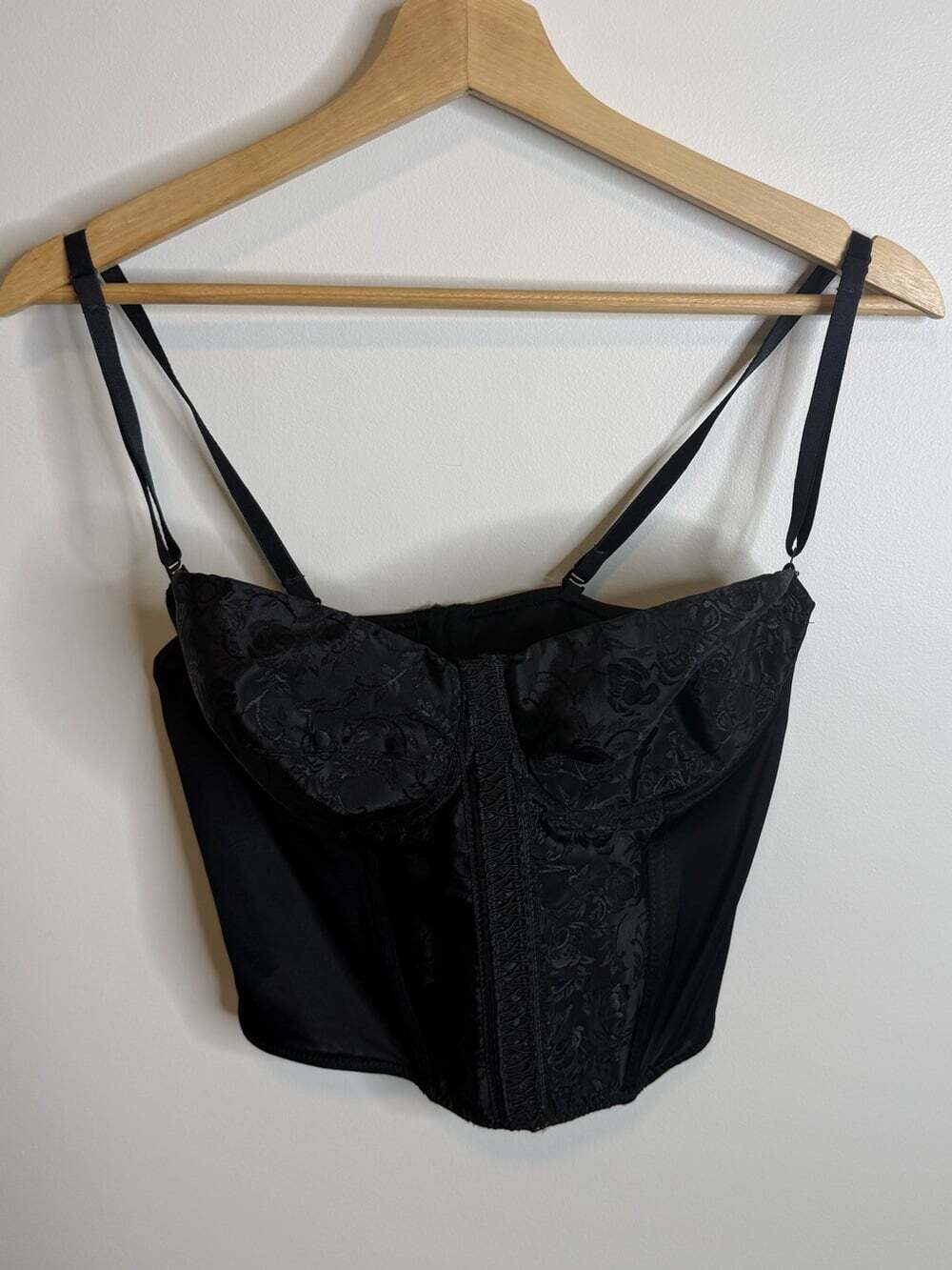 Grenier black Lace Bustier boning corset size 38C
